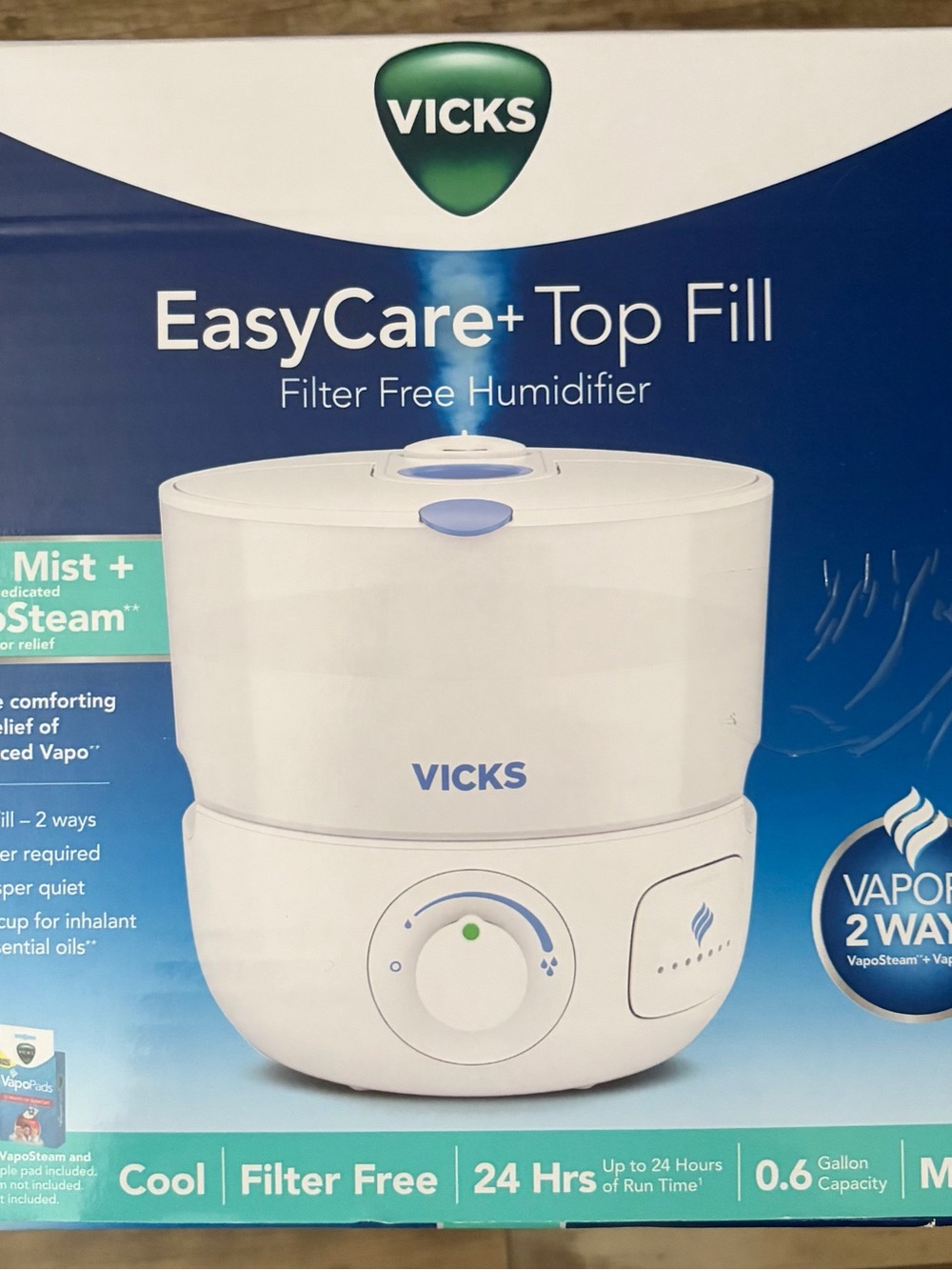 Vicks EasyCare+ Top Fill Humidifier — White